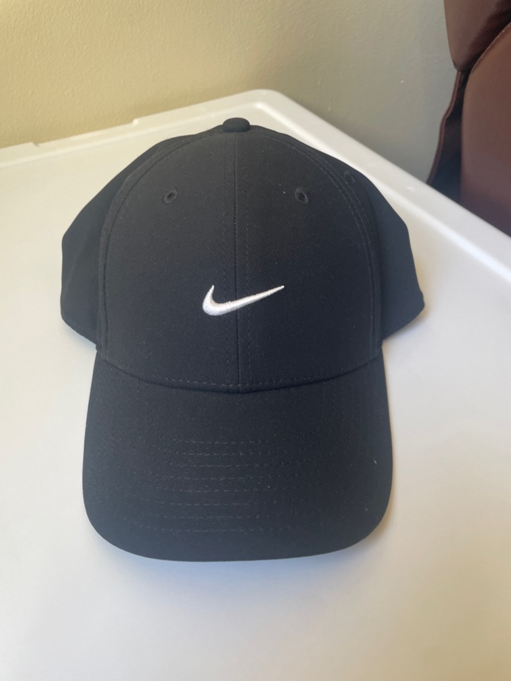 Nike Black Cap with White Swoosh